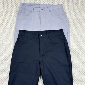 (2) State & Liberty Tech Pants Mens 33x27 (Altered) Black / Lt Gray Athletic Fit